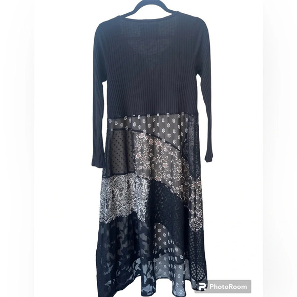 Maeve | Anthropologie | Belle Noir Patchwork Dress Whimsigoth - Picture 7 of 7